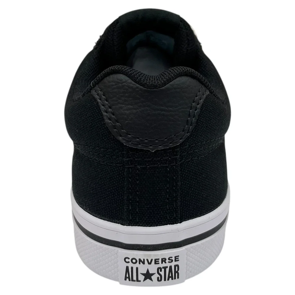 Converse Little Boys Slip-on Skate Sneaker Sz 11 Black-White Canvas Casual Shoes